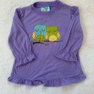 Purple Owl Kids Pj Shirt